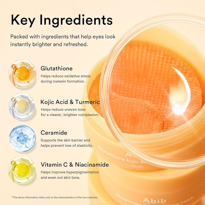 ABIB Glutathione Kojic Acid Eye Patch Vita Jelly (60pz/30pares)
