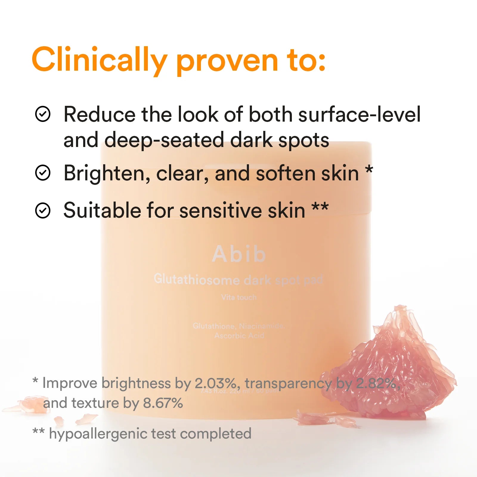 ABIB Glutathiosome Dark Spot Pad Vita Touch 60pads