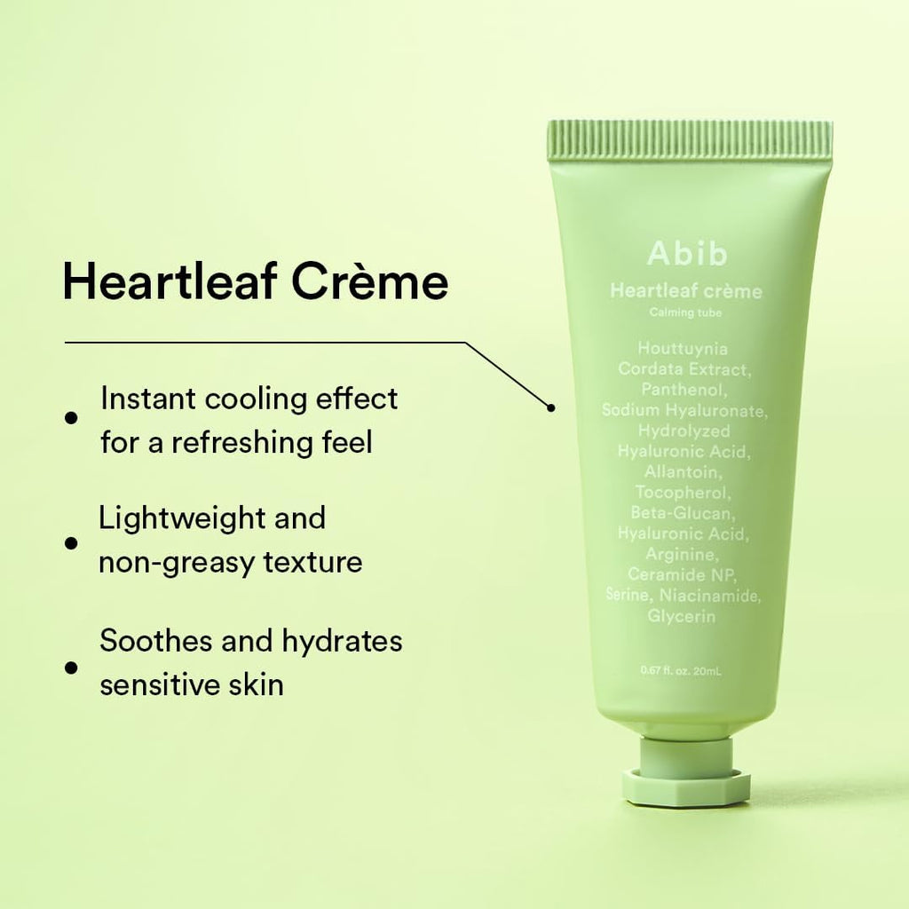 ABIB Heartleaf Calming Trial Kit (Foam 30ml+Toner 30ml+Serum 15ml+Crema 20ml)