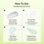 ABIB Heartleaf Calming Trial Kit (Foam 30ml+Toner 30ml+Serum 15ml+Crema 20ml)