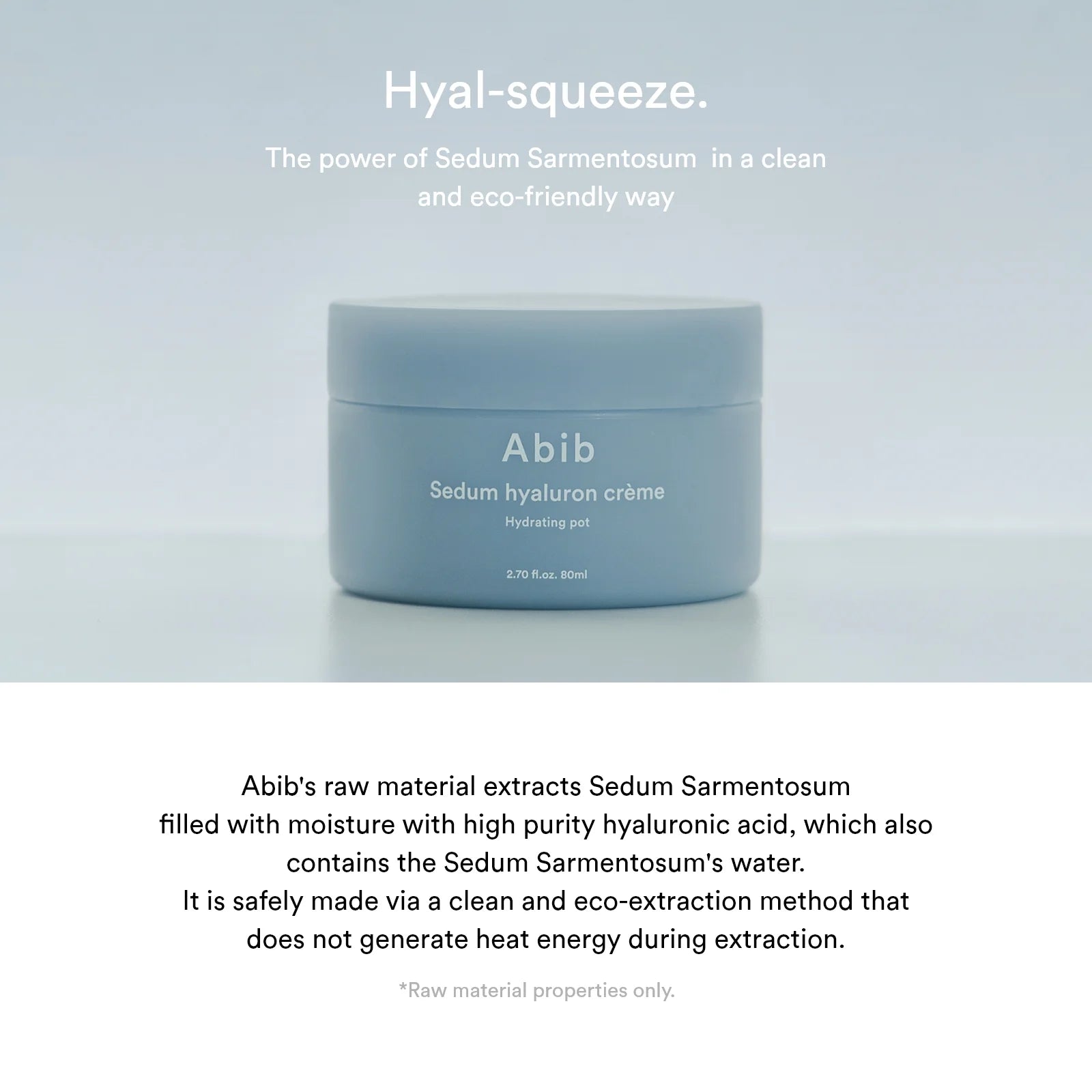 ABIB Sedum Hyaluron Cream Hydrating Pot 80ml