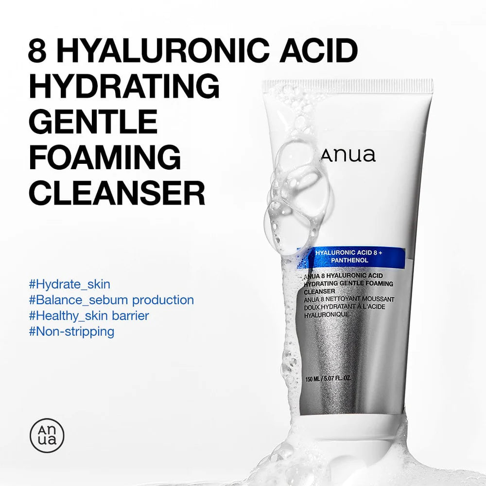 ANUA 8 Hyaluronic Acid Hydrating Gentle Foaming Cleanser