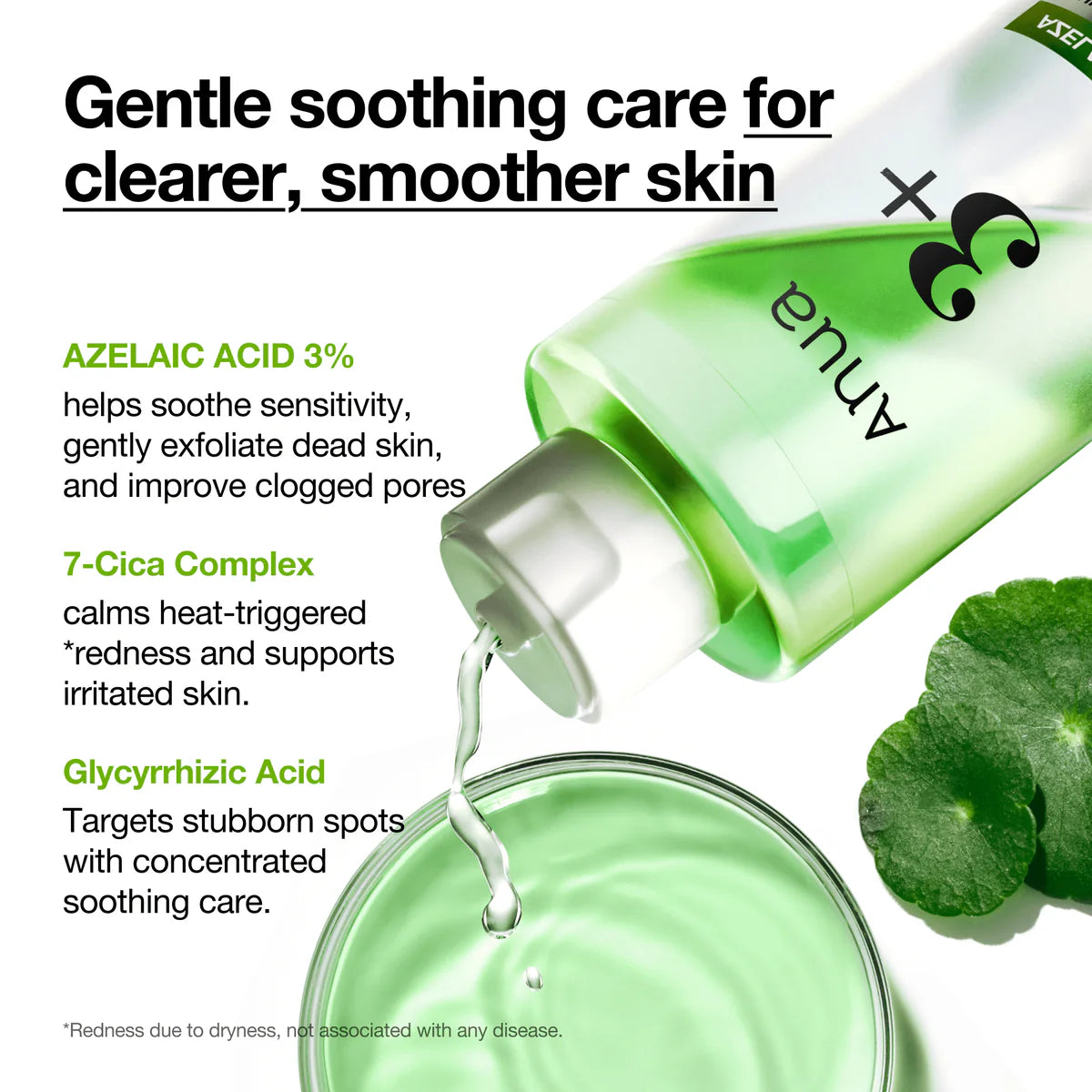 ANUA Azelaic 3 Cica Skin Clarifying Toner 250ml
