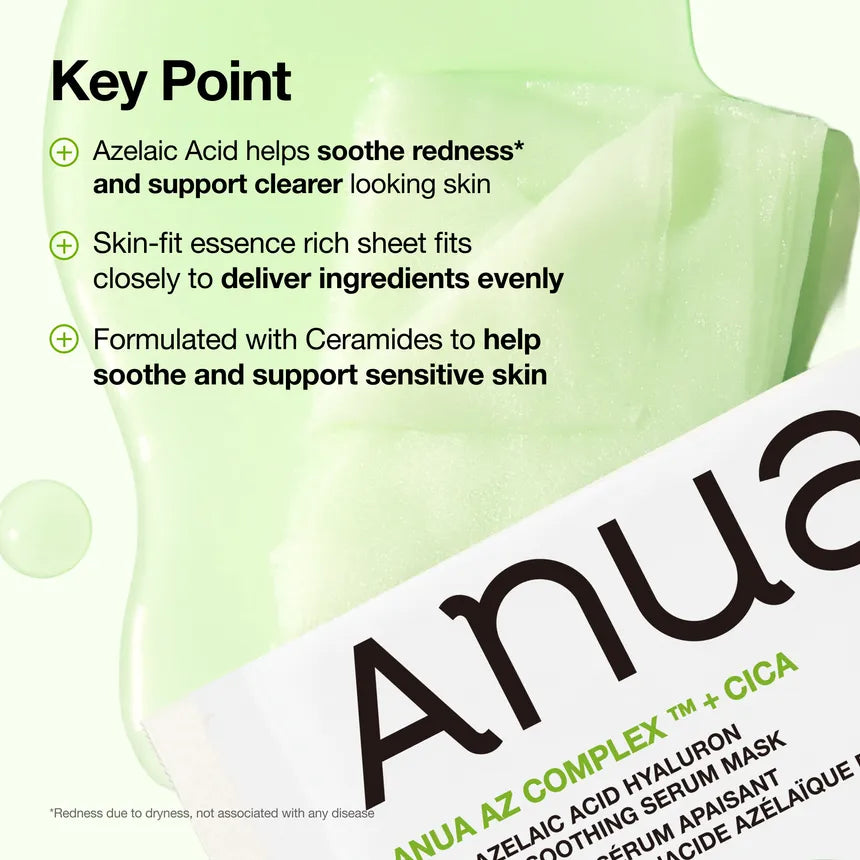 ANUA Azelaic Acid Hyaluron Redness Soothing Serum Mask 23ml