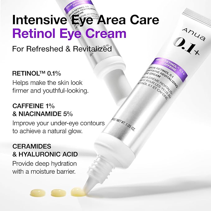 ANUA Retinol 0.1 Caffeine Revitalizing Eye Cream 30g