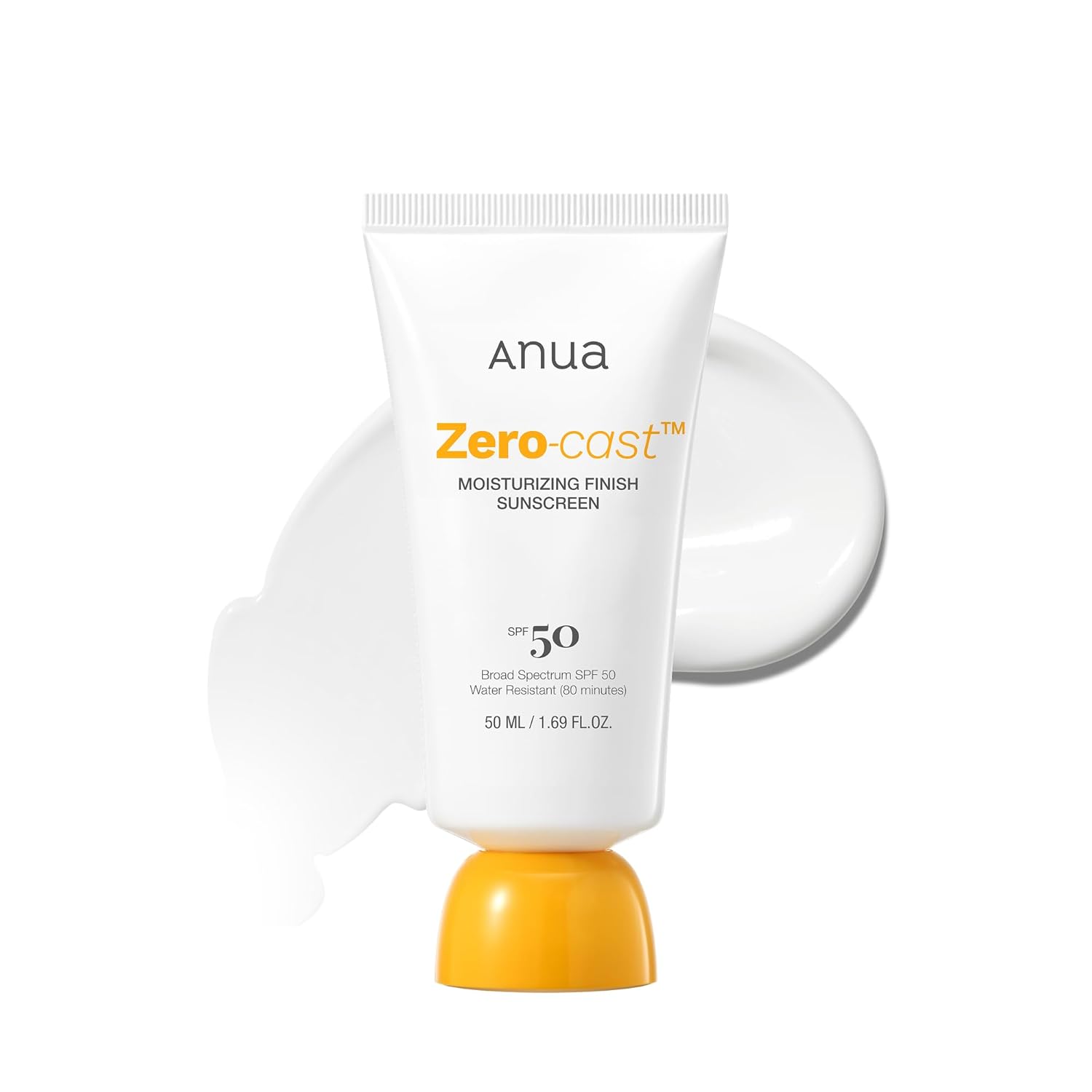 ANUA Zero-Cast Moisturizing Finish Sunscreen SPF 50+ PA++++ 50ml