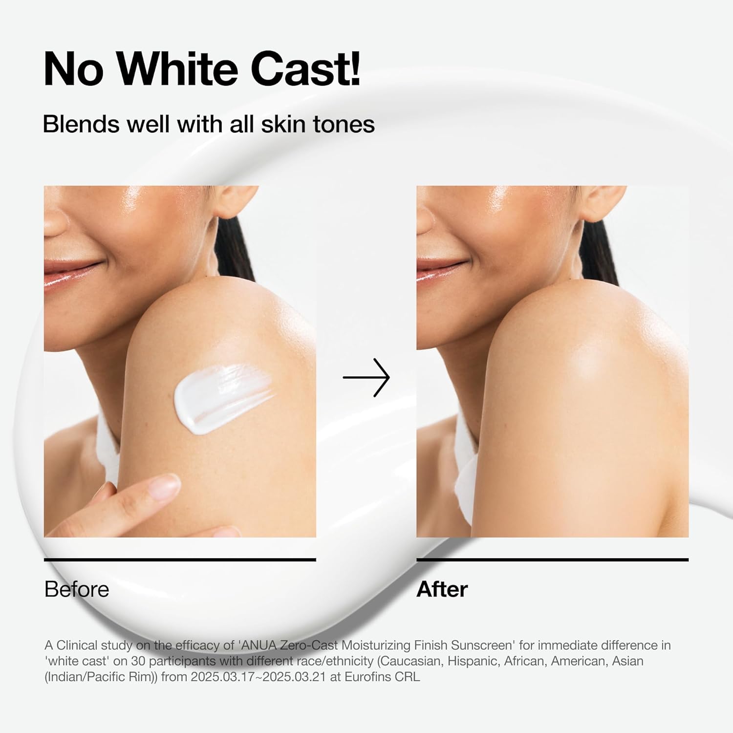 ANUA Zero-Cast Moisturizing Finish Sunscreen SPF 50+ PA++++ 50ml