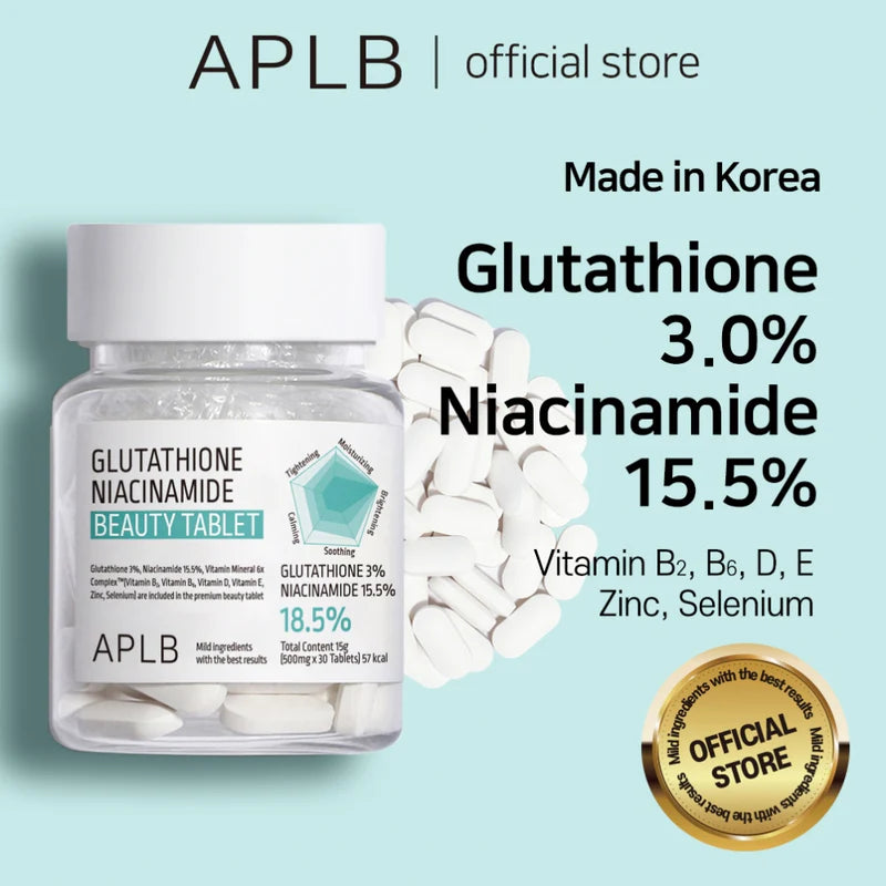 APLB Glutathione Niacinamide Beauty Tablet (30 Tabletas)
