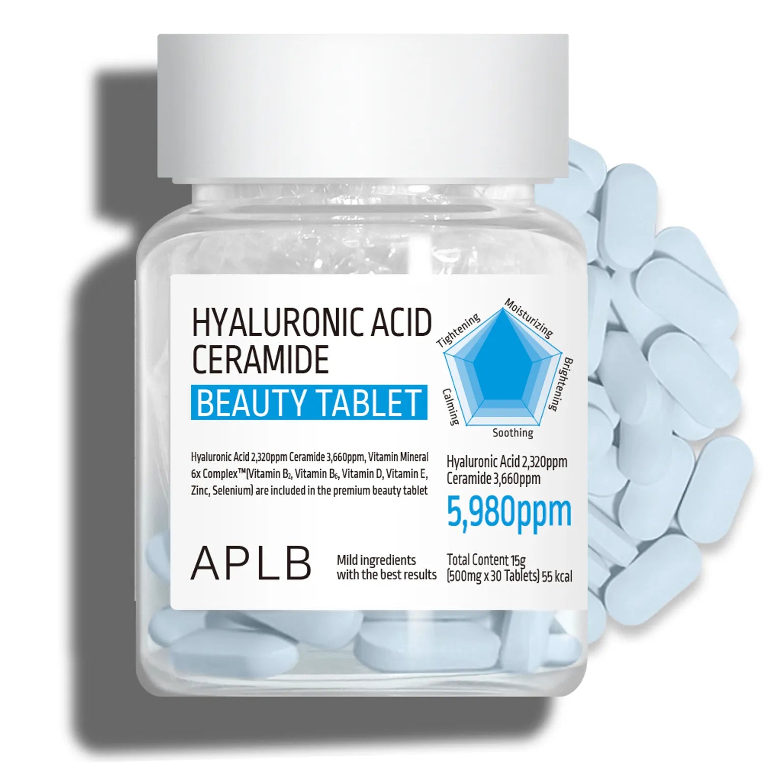 APLB Hyaluronic Acid Ceramide Beauty Tablet (30 Tabletas)