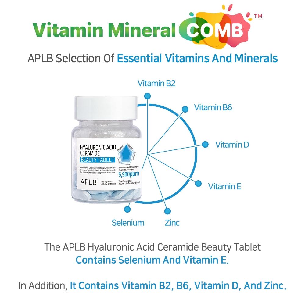 APLB Hyaluronic Acid Ceramide Beauty Tablet (30 Tabletas)