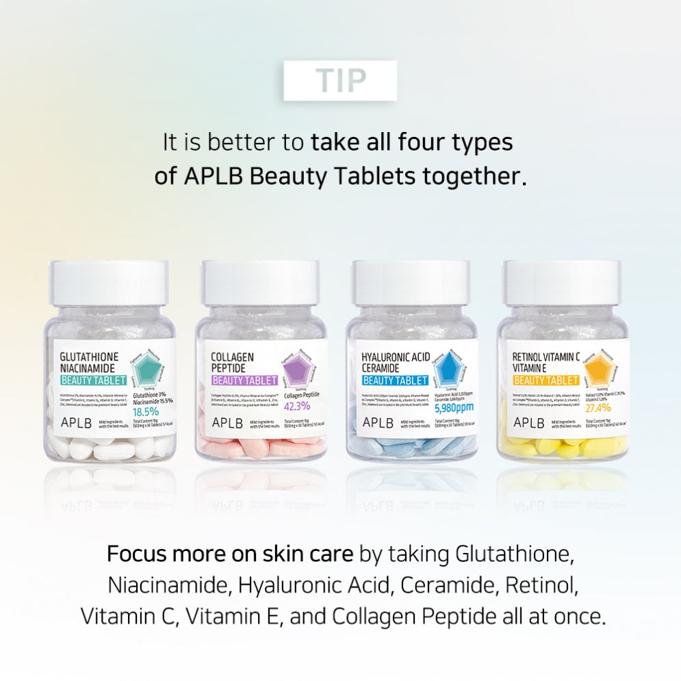 APLB Retinol Vitamin C Vitamin E Beauty Tablet (30 tabletas)