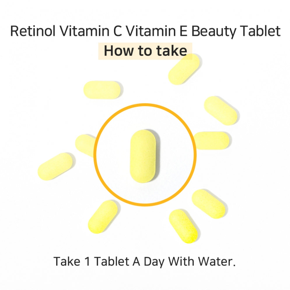 APLB Retinol Vitamin C Vitamin E Beauty Tablet (30 tabletas)