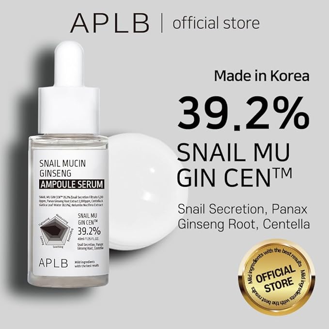 APLB Snail Mucin Ginseng Ampoule Serum 40ml