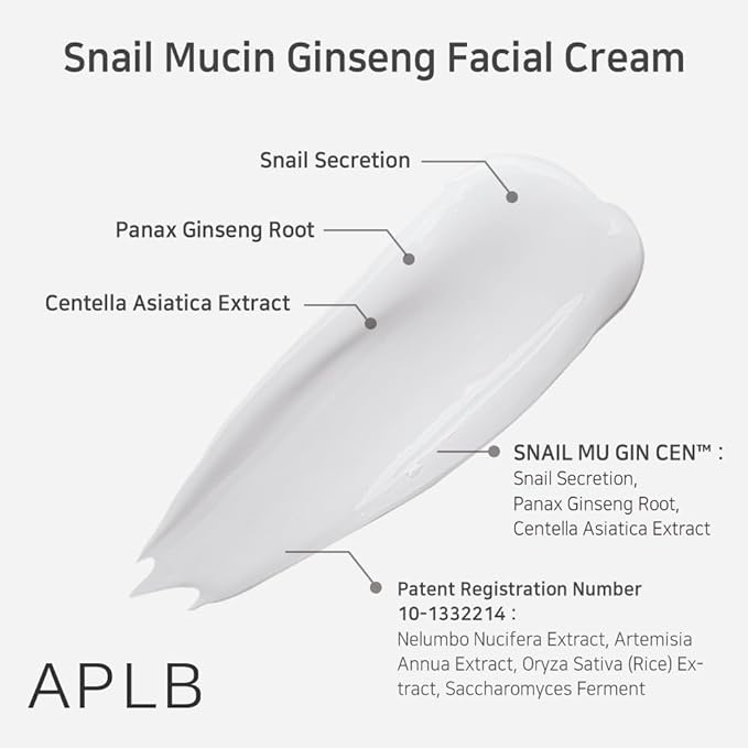 APLB Snail Mucin Ginseng Facial Cream 55ml