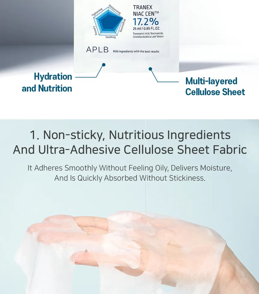 APLB Tranexamic Acid Niacinamide Sheet Mask 10pcs