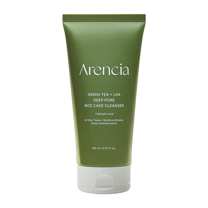 ARENCIA Green Tea + LHA Deep Pore Rice Cake Cleanser 150ml