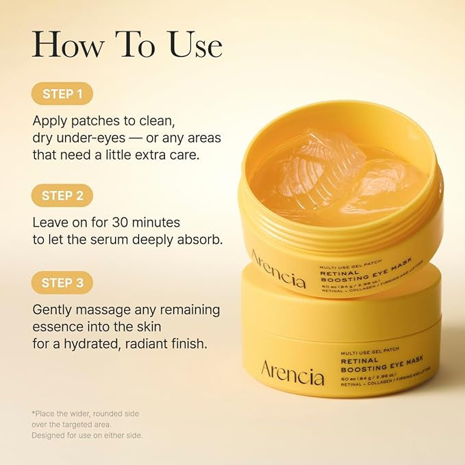 ARENCIA Retinal Boosting Eye Mask 60 parches