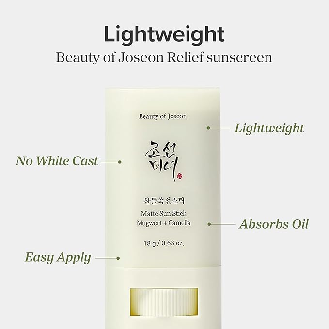 BEAUTY OF JOSEON Matte sun stick: Mugwort + Camilia 18g