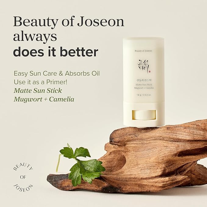 BEAUTY OF JOSEON Matte sun stick: Mugwort + Camilia 18g