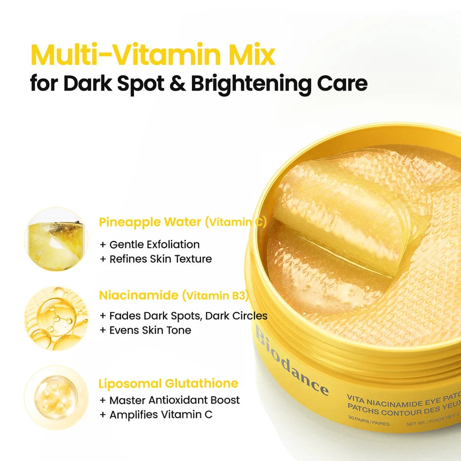 BIODANCE Vita Niacinamide Eye Patches (60parches)
