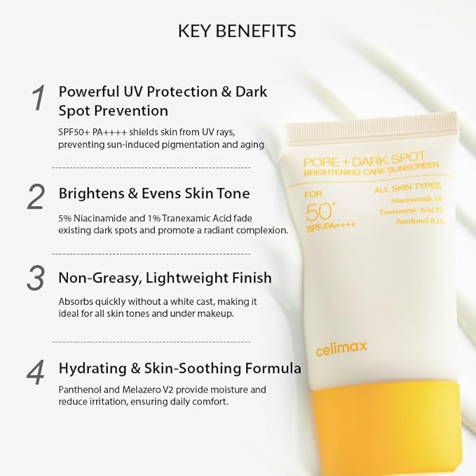 CELIMAX Pore+Dark Spot Brightening Care Sunscreen 50ml