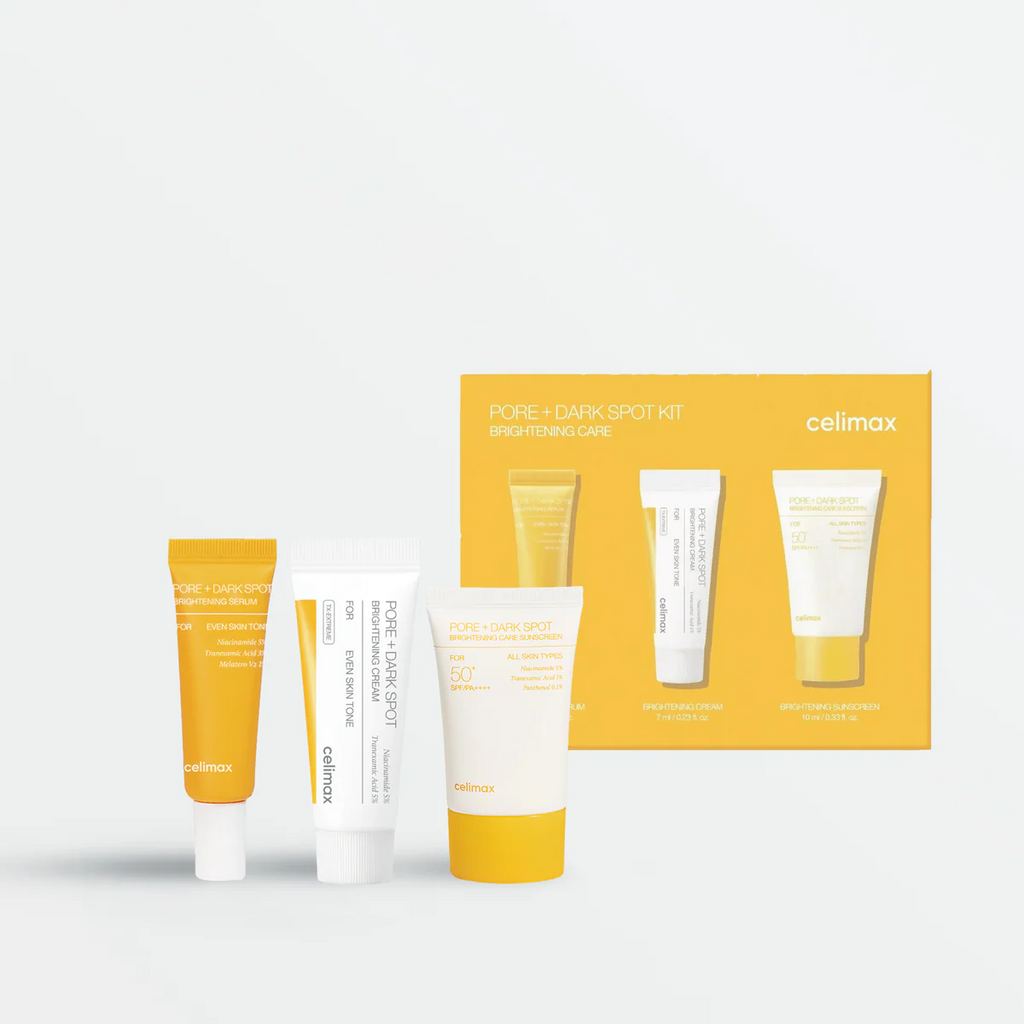 CELIMAX Pore+Dark Spot Brightening Kit (Serum+Crema+Protector)