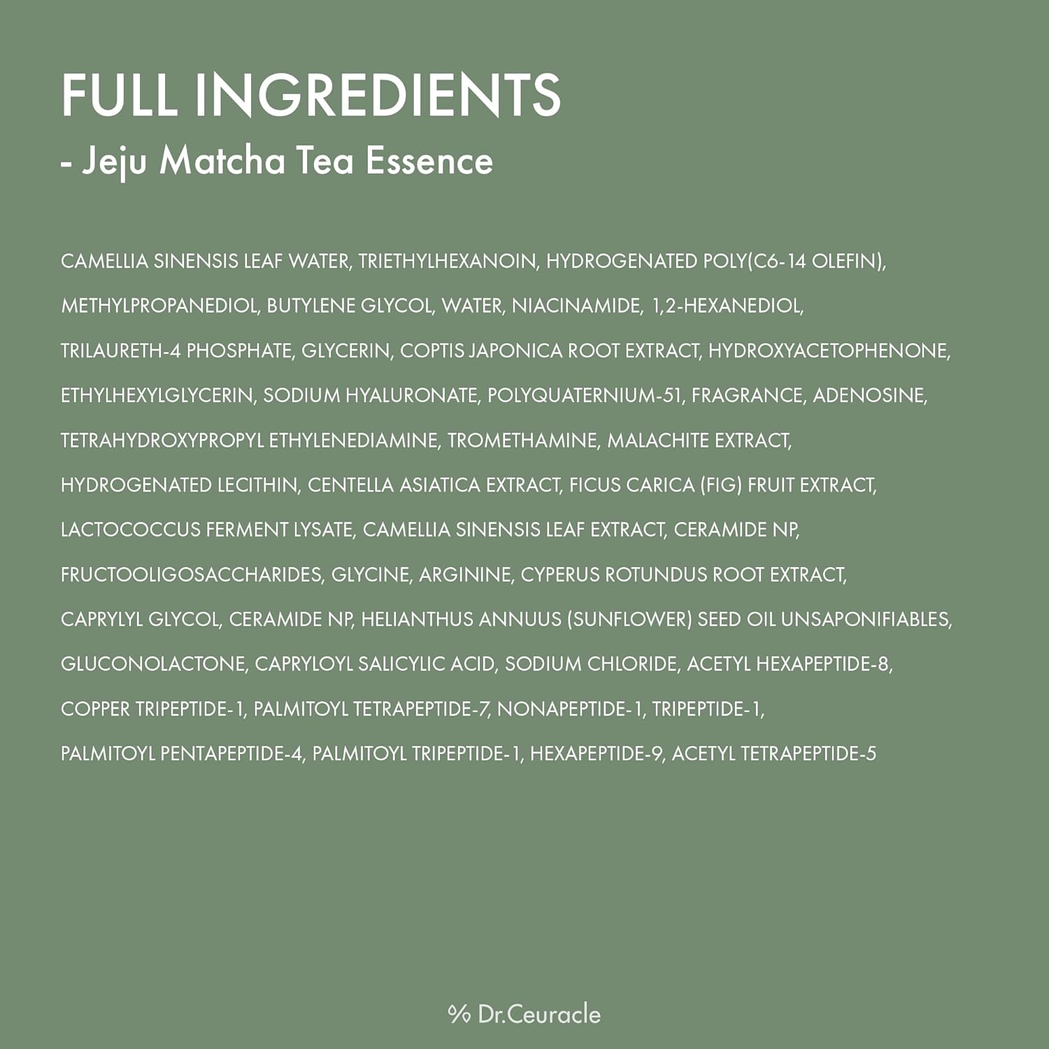DR.CEURACLE Jeju Matcha Tea Essence 150ml