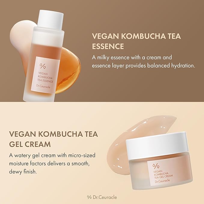 DR.CEURACLE Vegan Kombucha Beginning Set (Essence+Cream)