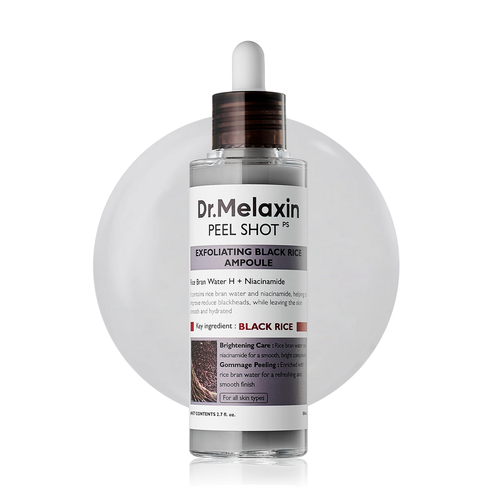 DR.MELAXIN Peel Shot Glow Black Rice Ampoule 80ml
