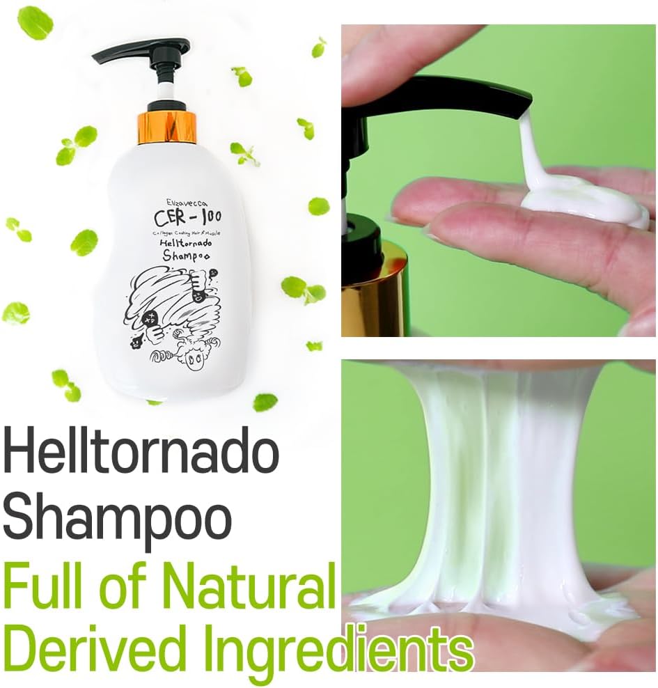 ELIZAVECCA CER-100 Collagen Coating Hair A+ Muscle Helltornado Shampoo 500ml