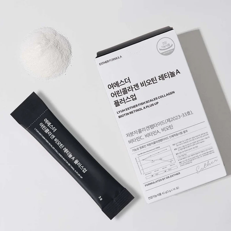 ESTHER FORMULA Fish Scale Collagen Biotin Retinol A Plus Up 3gx14pz ...