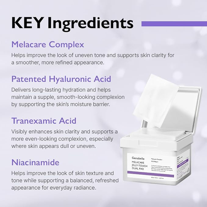 GENABELLE Melacare Jelly Touch Dual Pad 120ml [60pads]