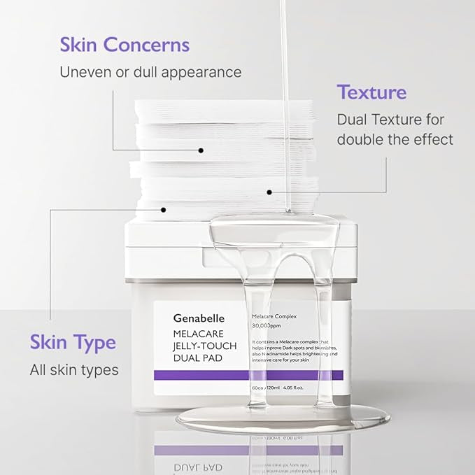 GENABELLE Melacare Jelly Touch Dual Pad 120ml [60pads]