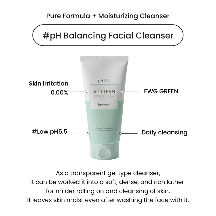 HEIMISH All Clean Green Foam Limpiador Facial 150g