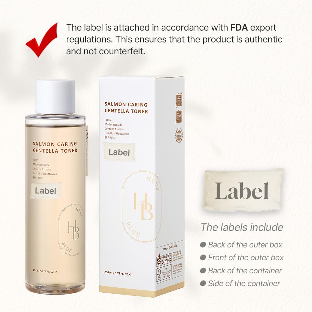 HEVEBLUE Salmon Caring Centella Toner 200ml