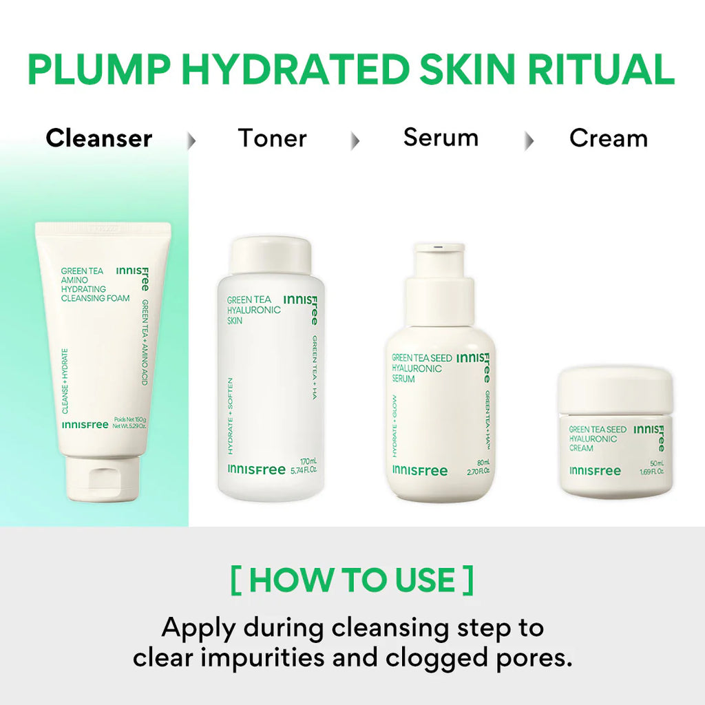 INNISFREE Green Tea Amino Hydrating Cleansing Foam 150g