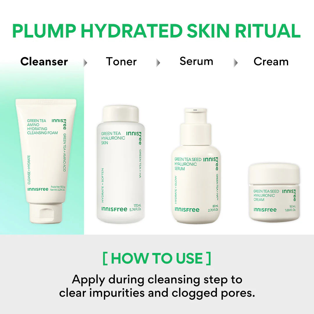 INNISFREE Green Tea Amino Hydrating Cleansing Foam 150g