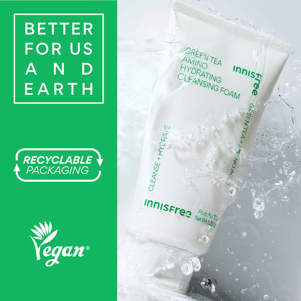 INNISFREE Green Tea Amino Hydrating Cleansing Foam 150g