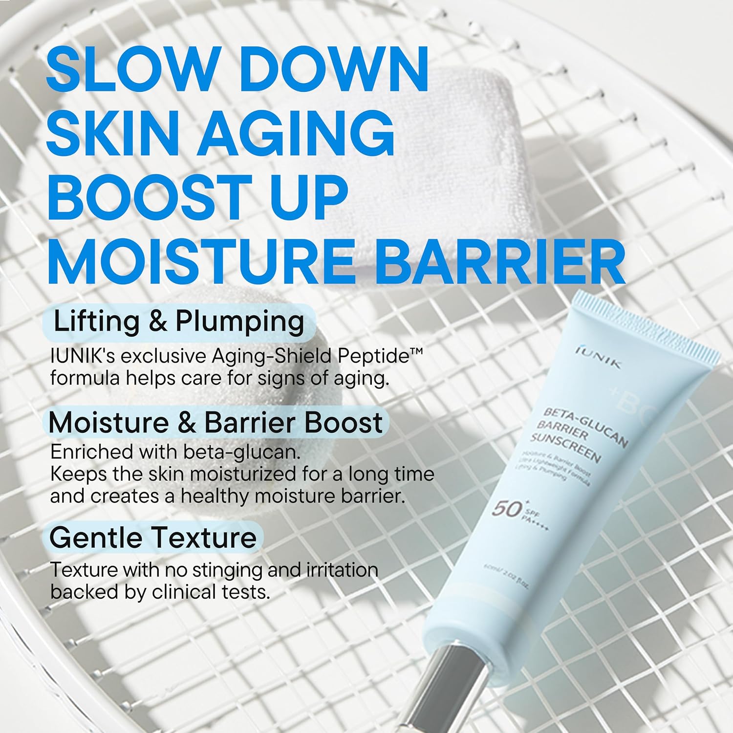 IUNIK Beta-Glucan Barrier Sunscreen SPF 50+ PA++++ 60ml