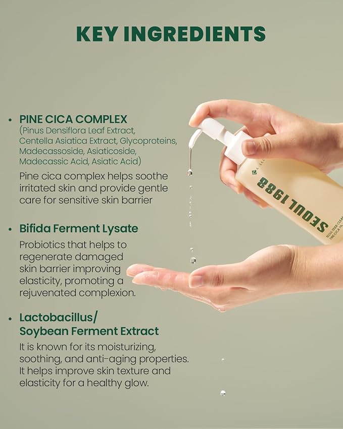 K-SECRET SEOUL 1988 Cleansing Oil : Pine Cica 1% + Probiotics 200ml