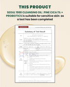 K-SECRET SEOUL 1988 Cleansing Oil : Pine Cica 1% + Probiotics 200ml