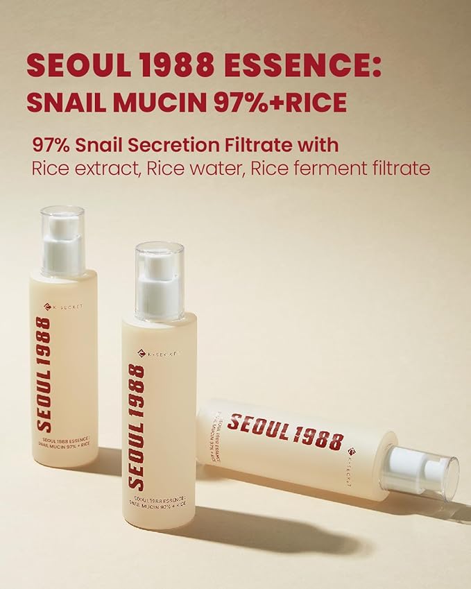 K-SECRET SEOUL 1988 Essence : Snail Mucin 97% + Rice 100ml