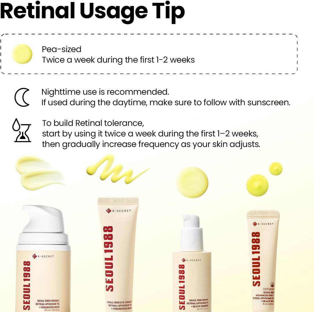 K-SECRET SEOUL 1988 Eye Cream: Retinal Liposome 4% + Fermented Bean 30ml