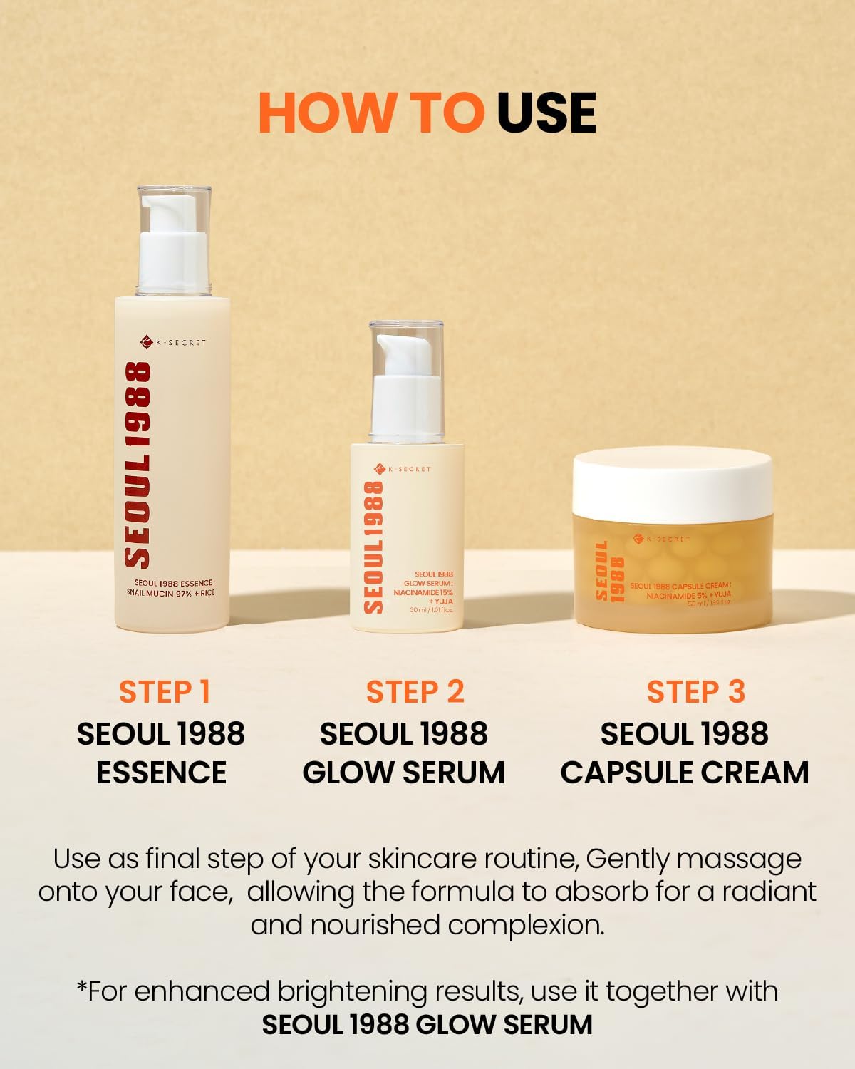 K-SECRET Seoul 1988 Capsule Cream : Niacinamide 5% + YUJA 50ml