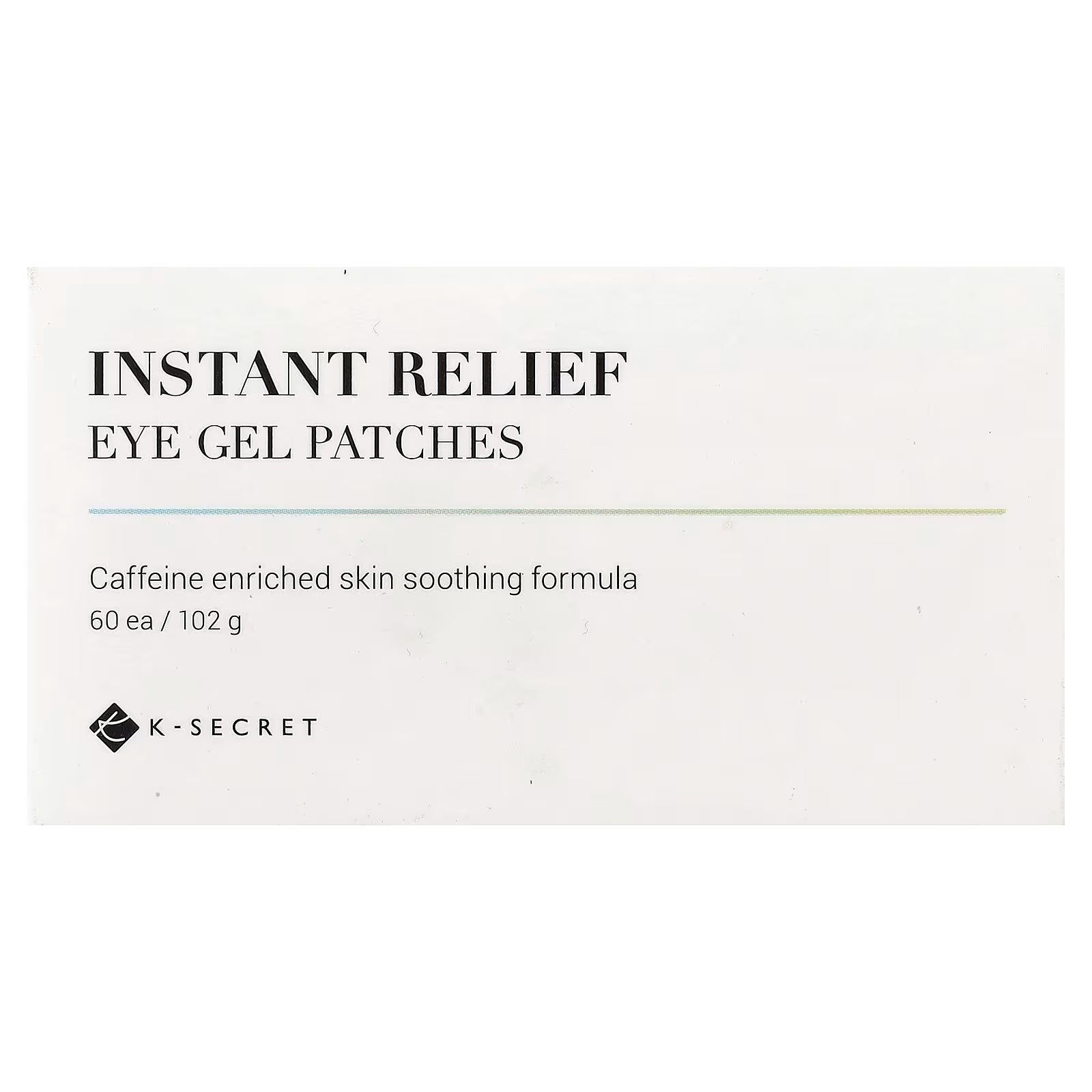 K-SECRET Instant Relief Eye Gel Patches 60 parches/102g