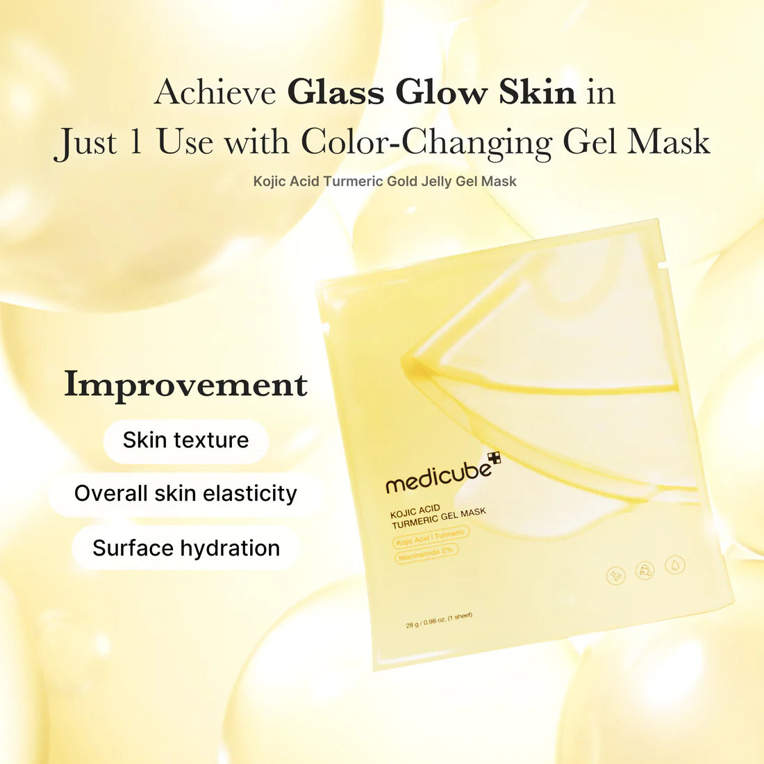 MEDICUBE Kojic Acid Turmeric Gold Jelly Gel Mask