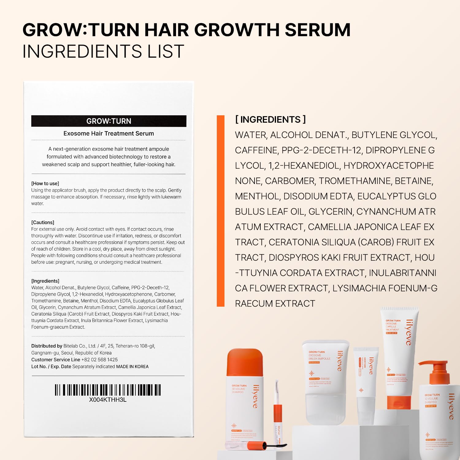 LILYEVE GROW:TURN Exosome Brush Ampoule 100ml