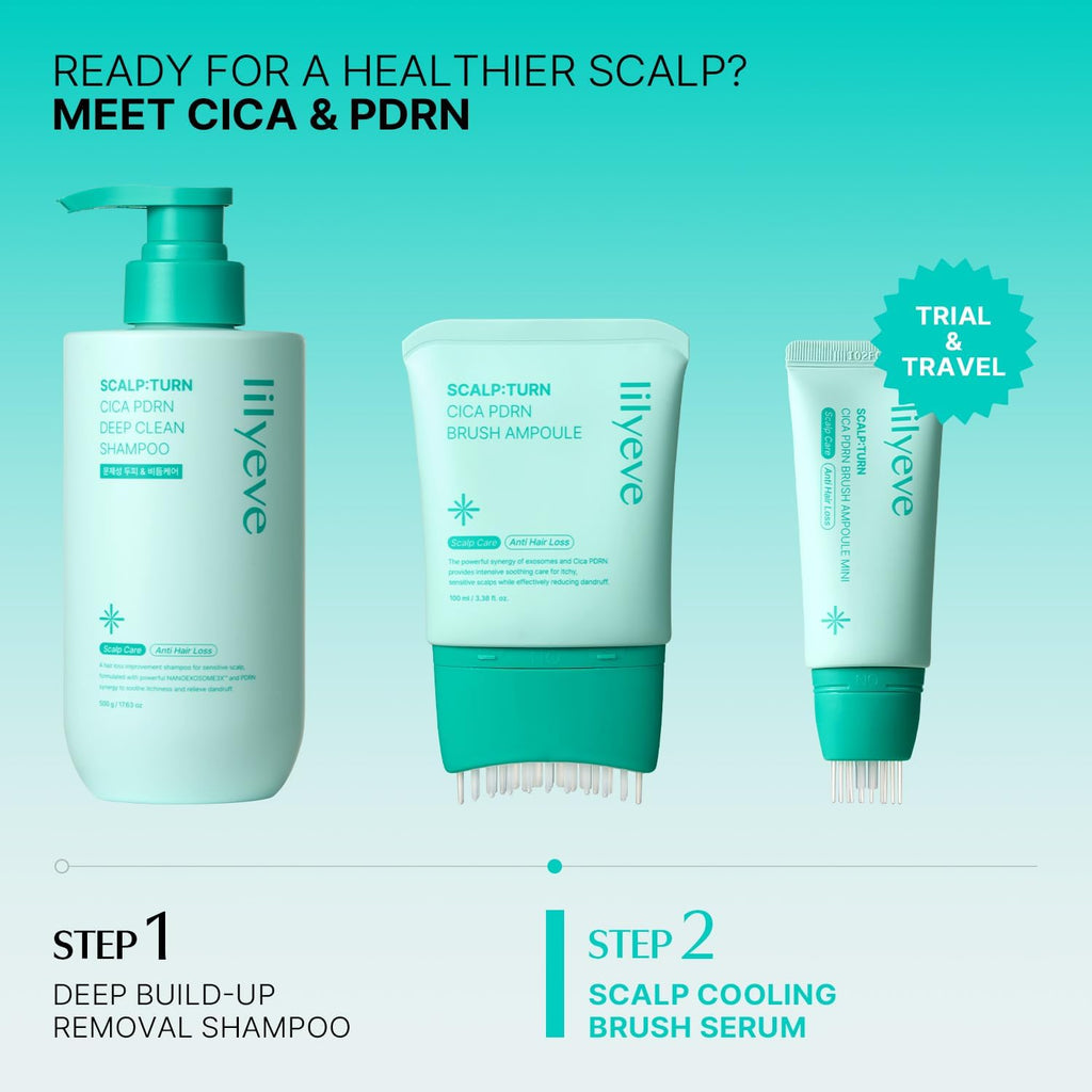LILYEVE SCALP:TURN CICA PDRN Brush Ampoule 100ml