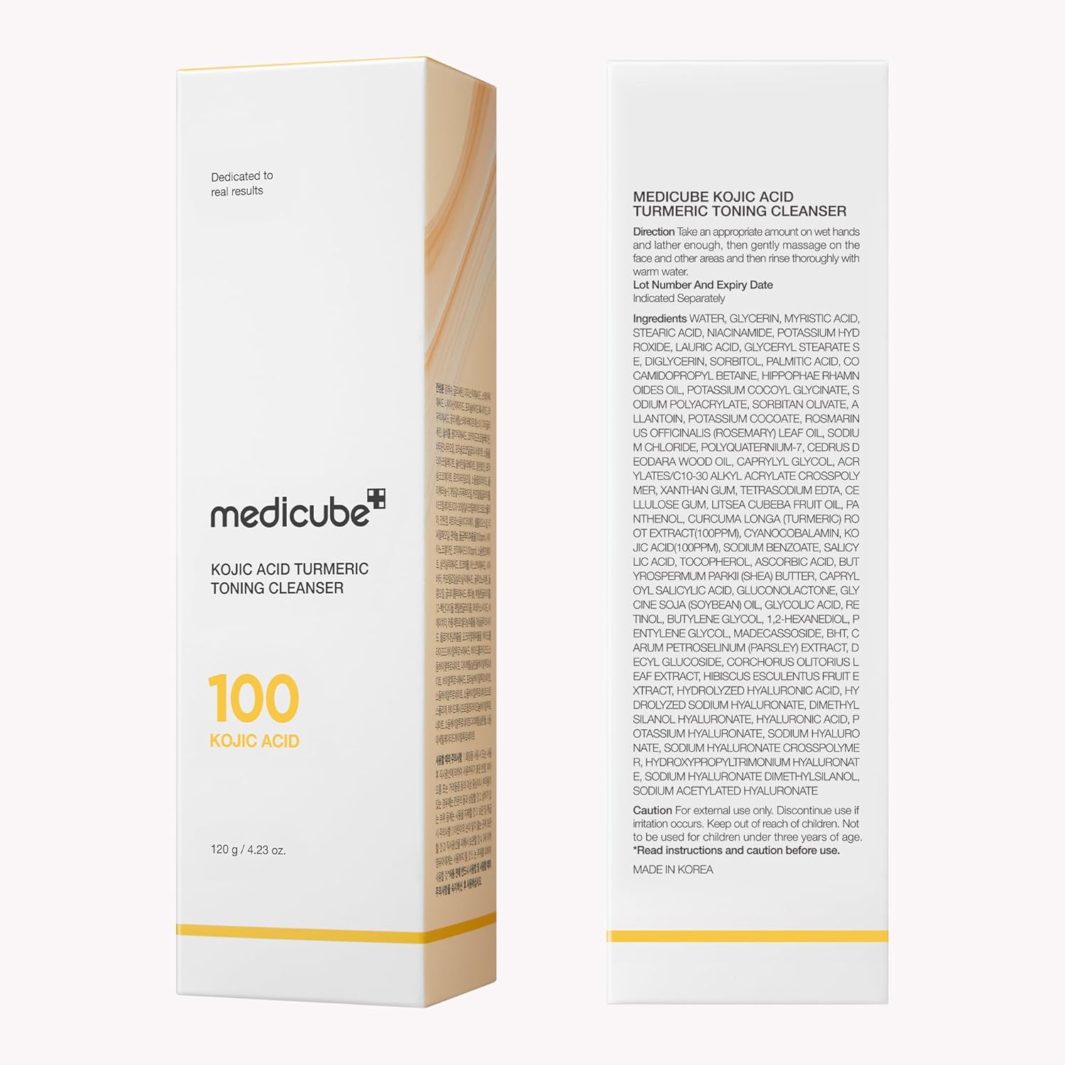 MEDICUBE Kojic Acid Turmeric Toning Cleanser 120g