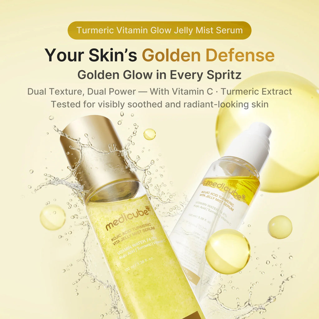 MEDICUBE Kojic Acid Turmeric Vitamin Gold Jelly Mist Serum 100ml